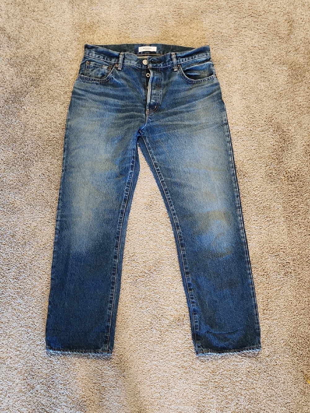 Moussy Women's Washed Blue Boyfriend Jeans